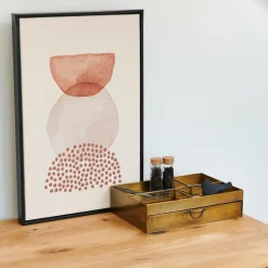 Decoration Murale^CASA ABSTRACT Décoration Murale Noir, Blanc, Brun