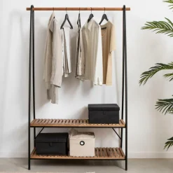 Étagères^CASA ACACIA Porte-vêtements Noir