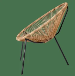 Fauteuils De Jardin^CASA ACAPULCO Chaise Lounge Noir, Naturel