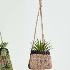Porte-Plantes À Suspendre^CASA BAKU Pot à Suspendre Noir, Naturel