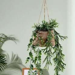 Porte-Plantes À Suspendre^CASA BAKU Pot à Suspendre Noir, Naturel