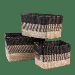 Paniers Tiroirs^CASA BOBO Panier Tiroir Noir, Naturel