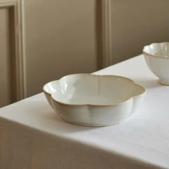 Assiettes^CASA DAHLIA FLOWER Assiette Creuse Blanc