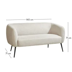 Canapés^CASA DAVI Canapé Blanc Cassé