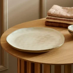 Assiettes^CASA EARTH MARL Assiette Plate Crème