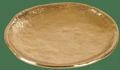 Plats Déco^CASA ERBA Plat à Bougies Doré