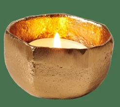 Porte-Bougies^CASA ERBA Support Bougie Chauffe-plat Doré