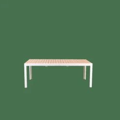Tables De Jardin^CASA ETHAN Table Extensible Blanc, Naturel