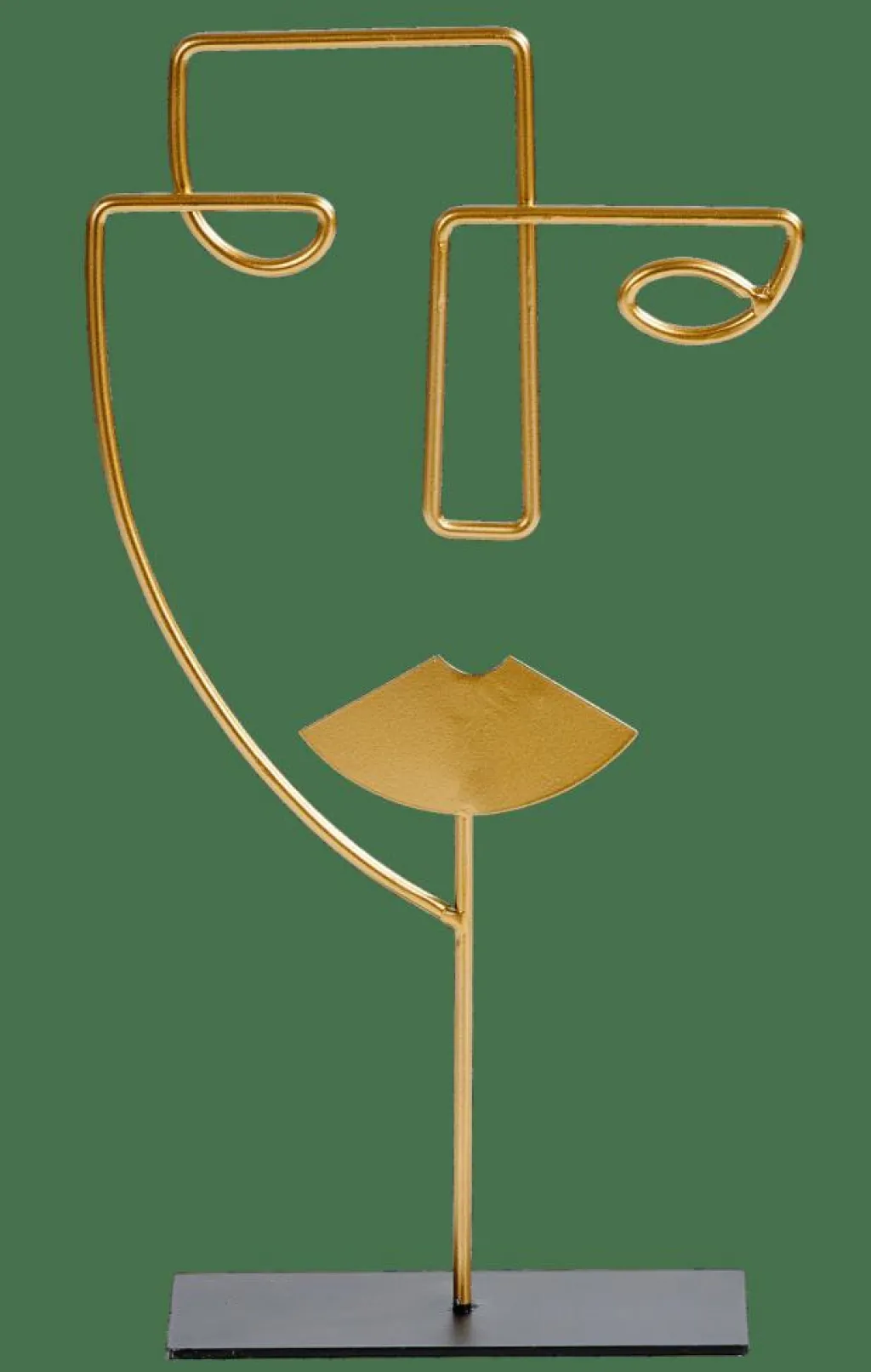 Figures Déco^CASA FACE Décoration Sur Pied Doré