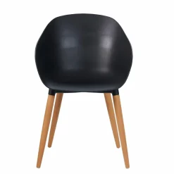 Chaises De Salle À Manger|Chaises De Jardin^CASA FRIDA / FRAY Set De 4 Pieds Noir Noir