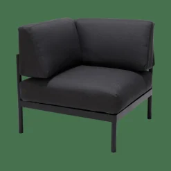 Salon De Jardin^CASA HANNA Lounge Teck Fauteuil Coin Noir