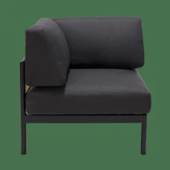 Salon De Jardin^CASA HANNA Lounge Teck Fauteuil Coin Noir