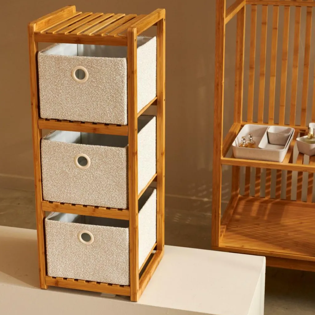 Étagères^CASA HELGE Étagère 3 Tiroirs Naturel