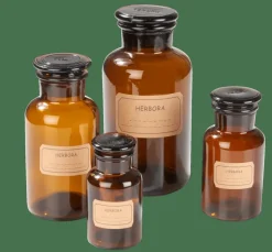 Bocaux^CASA HERBORA Pot à Provisions 12,5 CL Brun