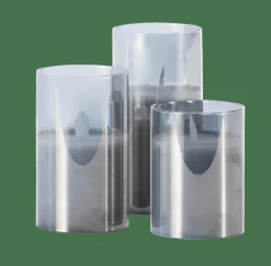 Bougies Led^CASA ION Bougies LED Set De 3 Gris