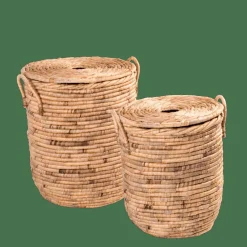 Paniers À Linge^CASA MILEY Panier à Linge Avec Couvercle Et Poignées Naturel