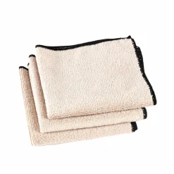 Torchons^CASA MULTI Chiffon Microfibre Set De 3 Noir