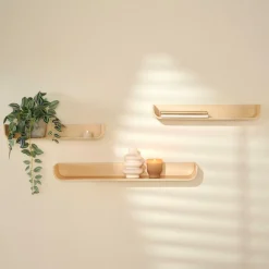 Étagères Murales^CASA NOMA Étagère à Suspendre S/3 Naturel