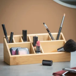 Accessoires Lavabo^CASA ORGANOO Porte-cotons-tiges Transparent, Naturel