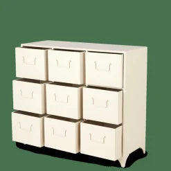 Commodes^CASA PHARMA Meuble De Pharmacie 9 Tiroirs Sable