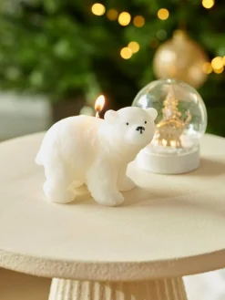 Bougies^CASA POLA Bougie Ours Blanc Blanc