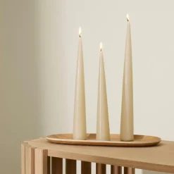 Bougies^CASA PYRAMID Bougie Blanc Cassé