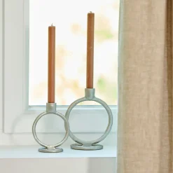 Bougeoirs^CASA RINGS Bougeoir Brun Clair