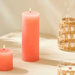 Bougies^CASA RUSTIC Bougie Côtelée Blanc