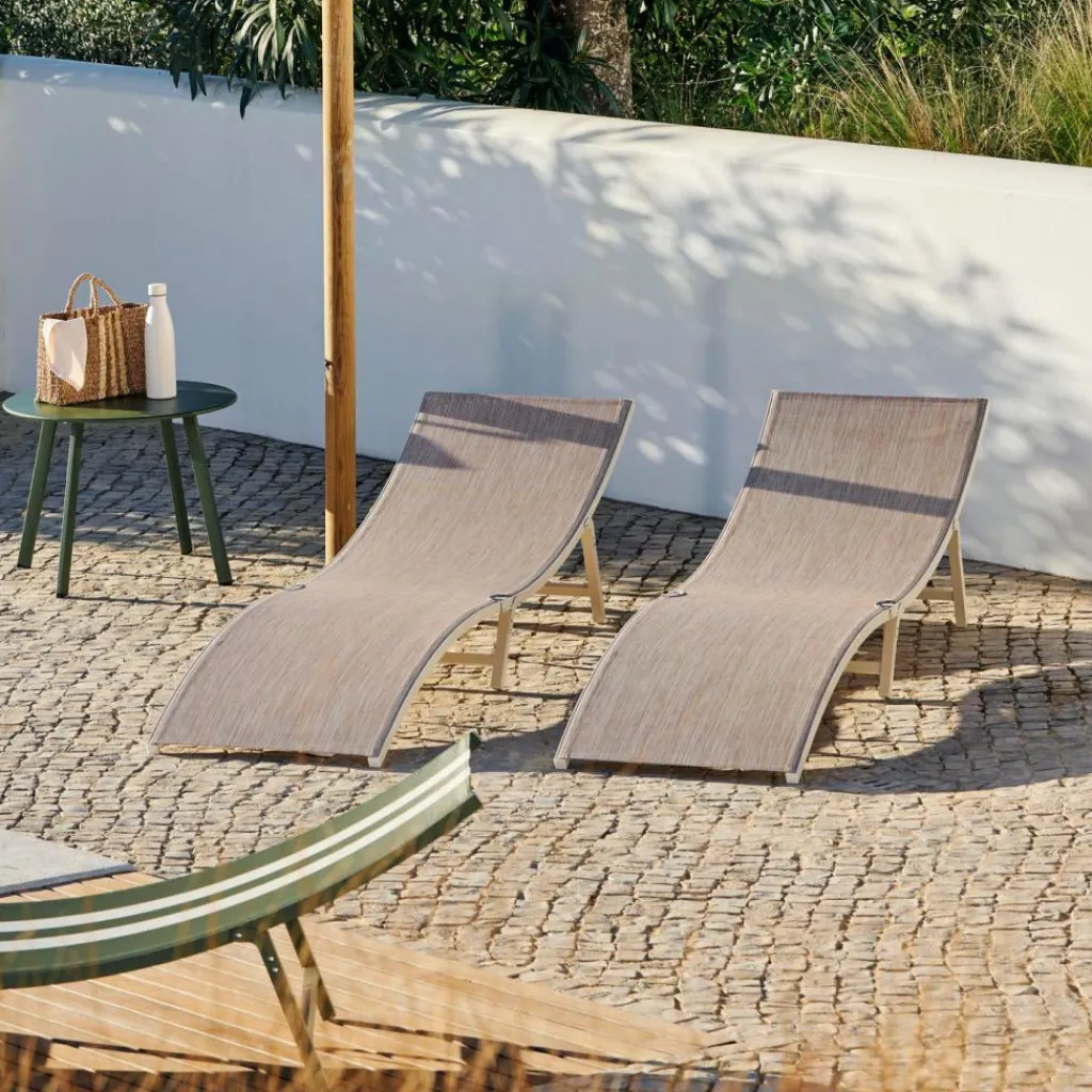 Chaises Longues^CASA SILVES Chaise Longue Set De 2 Sable
