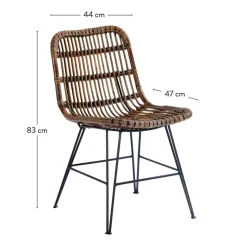 Chaises De Salle À Manger^CASA SUMATRA Chaise Noir, Brun