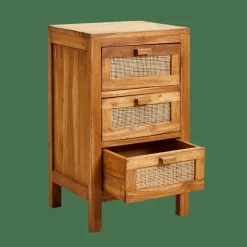 Commodes^CASA TECK Armoire à 3 Tiroirs Naturel