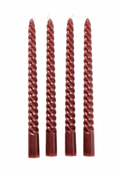 Bougies^CASA TWIST Bougies Torsadées Set De 4 Vert