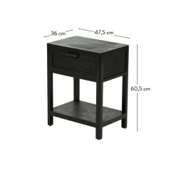 Tables De Chevet|Commodes^CASA WEBSTER Table De Chevet Noir