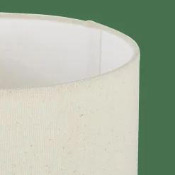 Lampes De Table^CASA WHITESTONE Lampe De Table Avec Abat-jour E27 Blanc Cassé