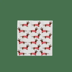 Serviettes^CASA X-MAS DOG Set De 20 Serviettes Multicolore